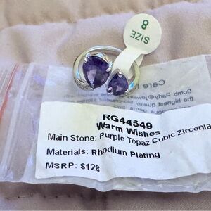 Warm Wishes Purple Topaz Cubic Zirconia Ring